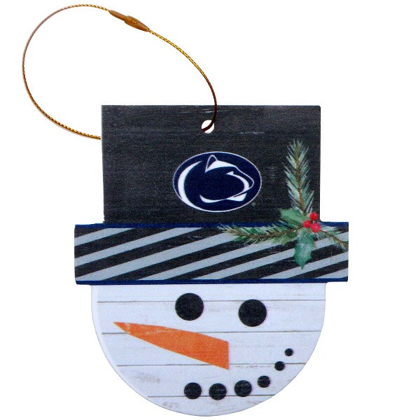 holiday snowman ornament with Penn State Athletic Logo on hat